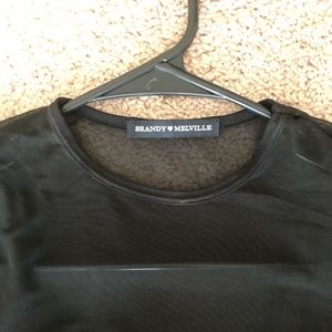 Brandy Melville mesh shirt with body suit